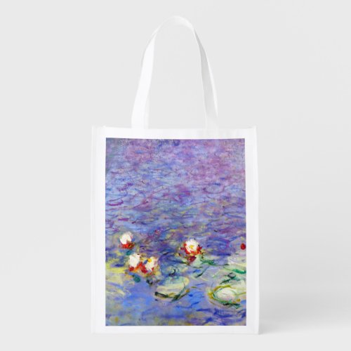 Claude Monet _ Water Lilies Grocery Bag