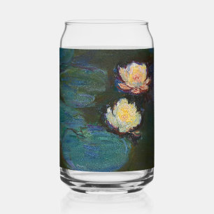 Claude Monet Water Lilies Impressionist Oil Art Can Glass