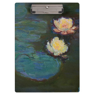 Claude Monet Water Lilies Impressionist Oil Art Clipboard