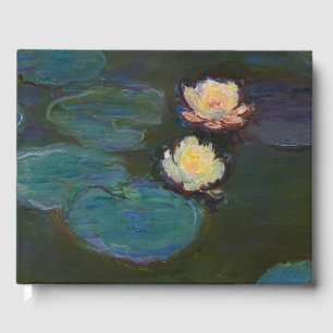 Claude Monet Water Lilies Impressionist Oil Art Guest Book