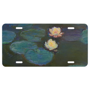 Claude Monet Water Lilies Impressionist Oil Art License Plate