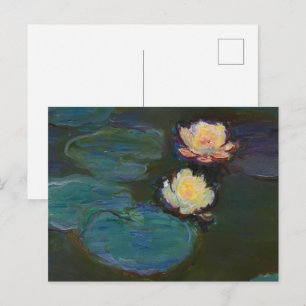 Claude Monet Water Lilies Impressionist Oil Art Postcard