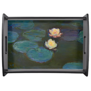 Claude Monet Water Lilies Impressionist Oil Art Serving Tray