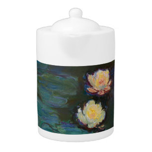 Claude Monet Water Lilies Impressionist Oil Art Teapot