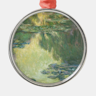 Claude Monet Water Lilies Impressionist Painting Metal Ornament