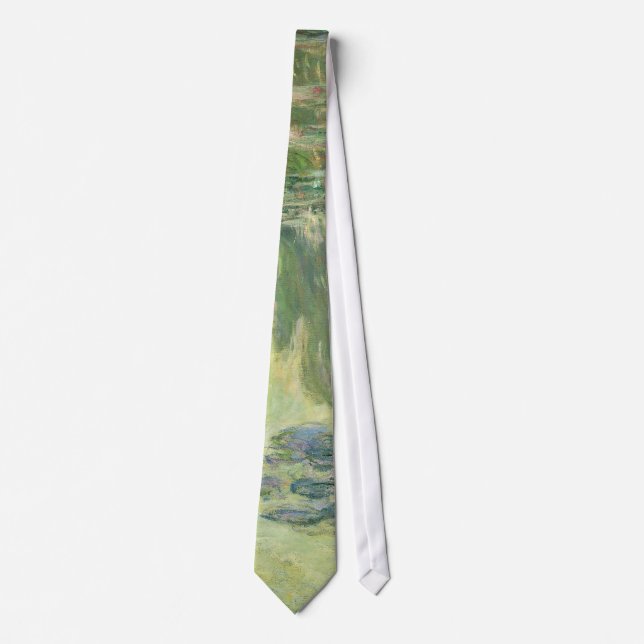 Claude Monet Water Lilies Impressionist Painting Neck Tie (Front)