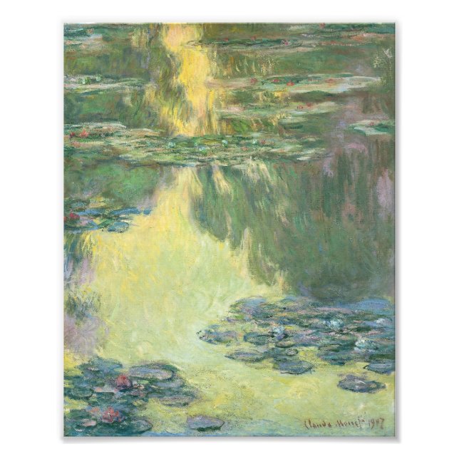 Claude Monet Water Lilies Impressionist Painting Photo Print (Front)