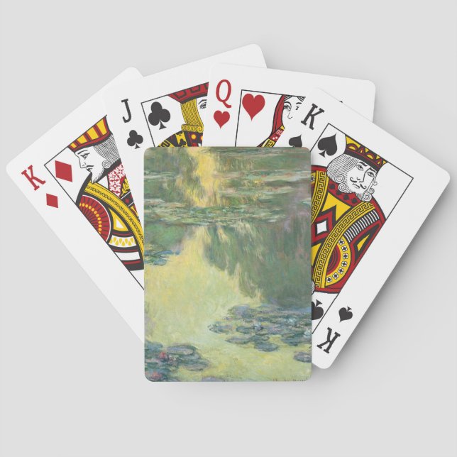 Claude Monet Water Lilies Impressionist Painting Poker Cards (Back)
