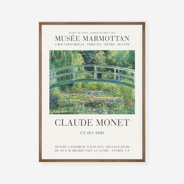 Claude Monet Water Lilies Japanese Footbridge Pond Poster (Creator Uploaded)