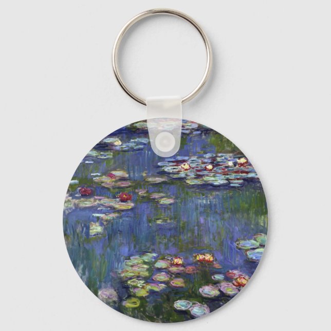 Claude Monet Water Lilies Keychain (Front)