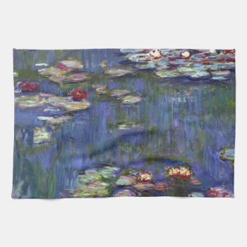 Claude Monet Water Lilies Kitchen Towel by unique_cases at Zazzle