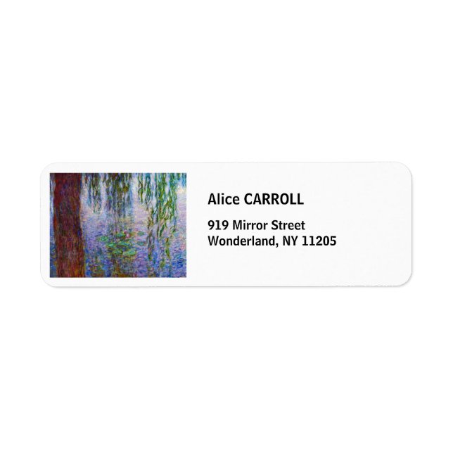 Claude Monet - Water Lilies Label (Front)