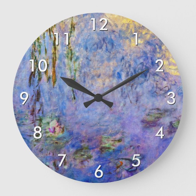 Claude Monet - Water Lilies Large Clock (Front)