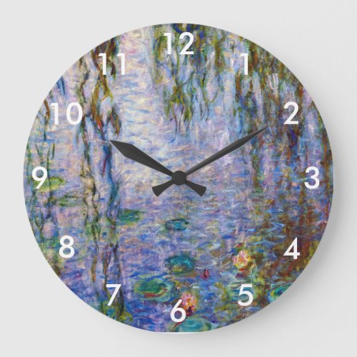 Claude Monet _ Water Lilies Large Clock
