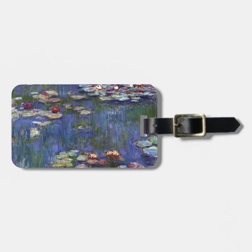 Claude Monet Water Lilies Luggage Tag