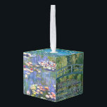 Claude Monet Water Lilies Masterpieces Selection Cube Ornament<br><div class="desc">Claude Monet Water Lilies Masterpieces Selection</div>