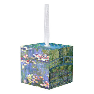 Claude Monet Water Lilies Masterpieces Selection Cube Ornament