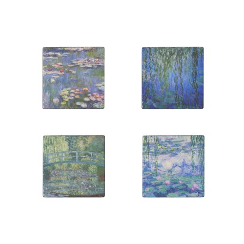 Claude Monet Water Lilies Masterpieces Selection Stone Magnet