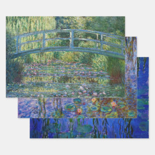 Claude Monet - Water Lilies Masterpieces Selection Wrapping Paper Sheets