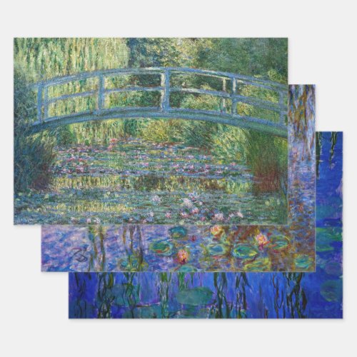 Claude Monet _ Water Lilies Masterpieces Selection Wrapping Paper Sheets