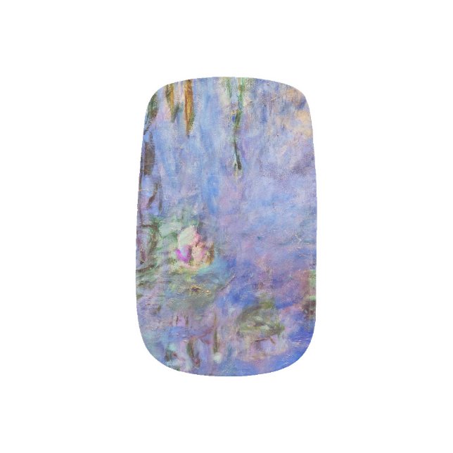 Claude Monet - Water Lilies Minx Nail Art (Left Thumb)