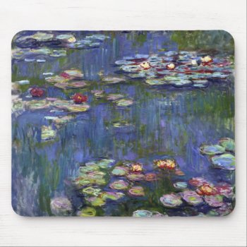Claude Monet Water Lilies Mouse Pad by unique_cases at Zazzle