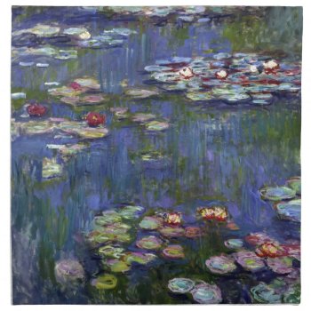 Claude Monet Water Lilies Napkin by unique_cases at Zazzle