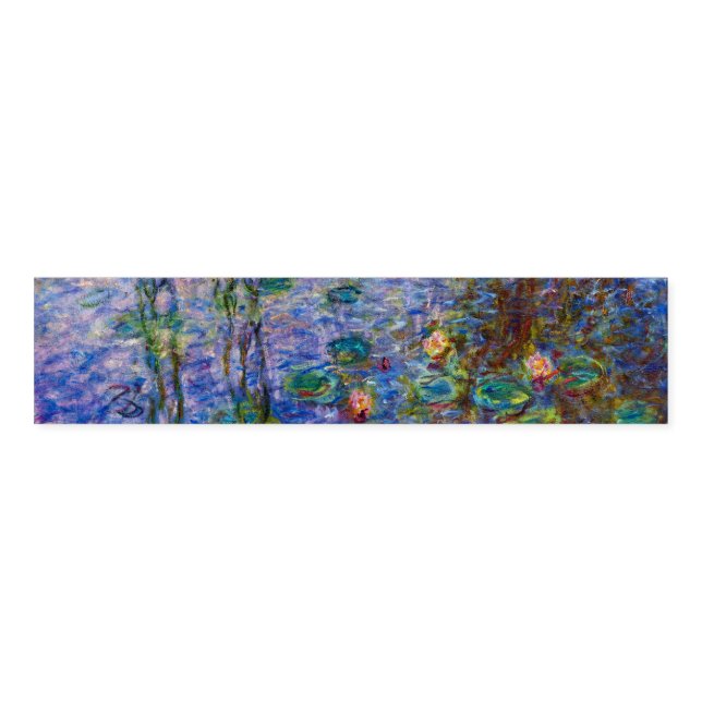 Claude Monet - Water Lilies Napkin Bands (Unfolded)