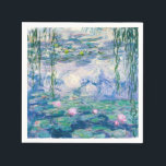 CLAUDE MONET - Water lilies Napkins<br><div class="desc">CLAUDE MONET - Water lilies
Oil on canvas; reproduction</div>