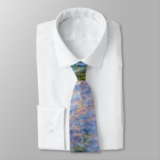 Claude Monet - Water Lilies Neck Tie (Tied)