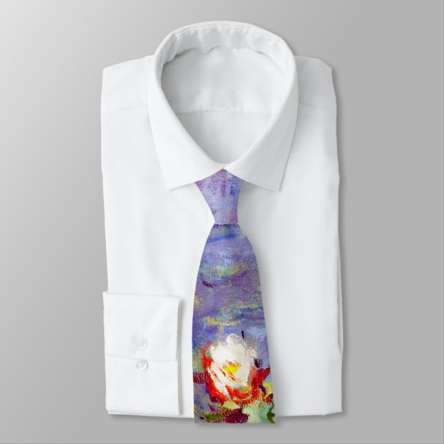 Claude Monet - Water Lilies Neck Tie (Tied)