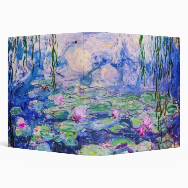 Claude Monet - Water Lilies / Nympheas 1919 3 Ring Binder (Background)
