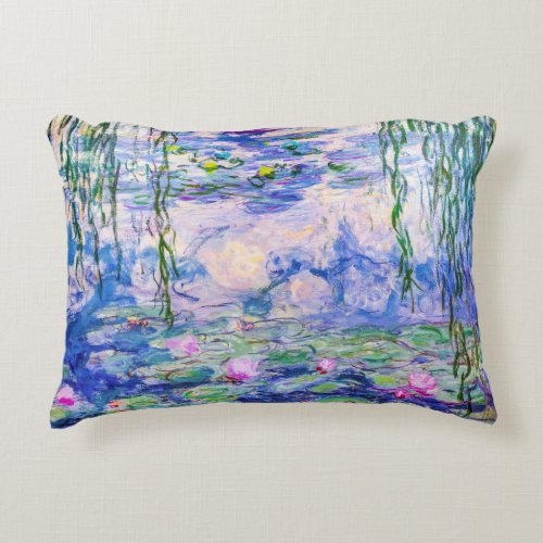 Claude Monet _ Water Lilies  Nympheas 1919 Accent Pillow