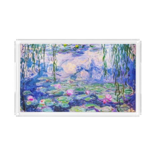 Claude Monet _ Water Lilies  Nympheas 1919 Acrylic Tray