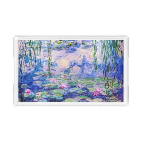Claude Monet _ Water Lilies  Nympheas 1919 Acrylic Tray