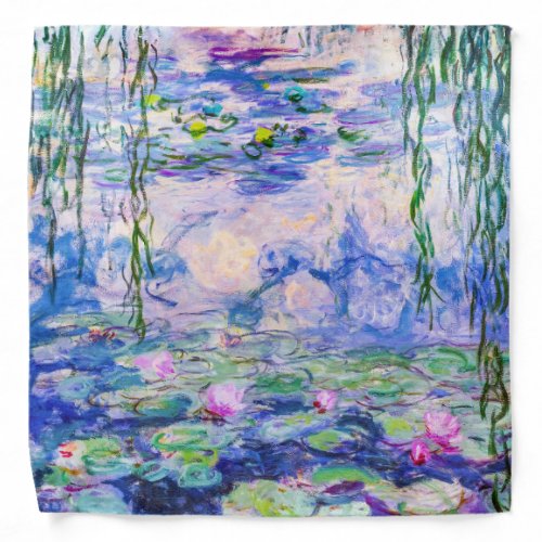 Claude Monet _ Water Lilies  Nympheas 1919 Bandana