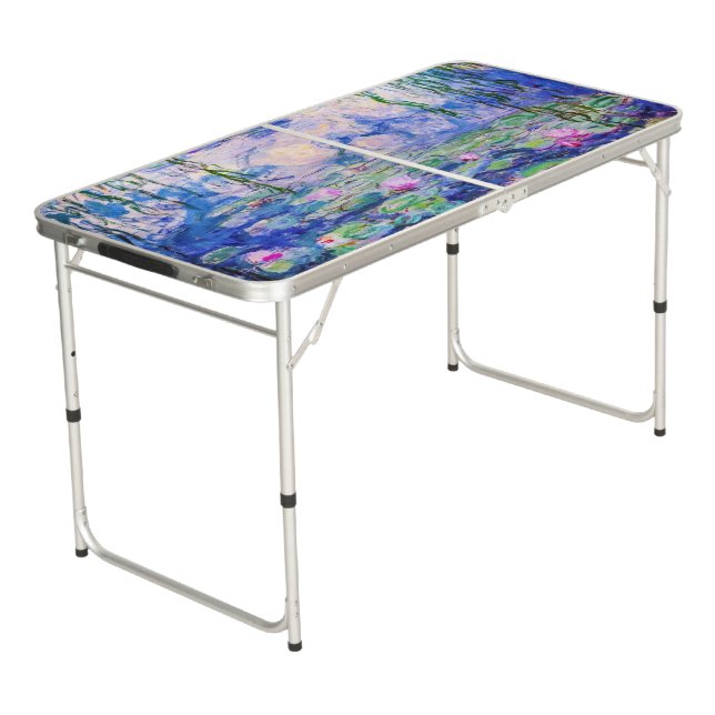 Claude Monet - Water Lilies / Nympheas 1919 Beer Pong Table (Angled)