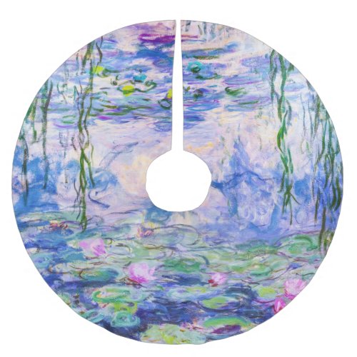 Claude Monet _ Water Lilies  Nympheas 1919 Brushed Polyester Tree Skirt