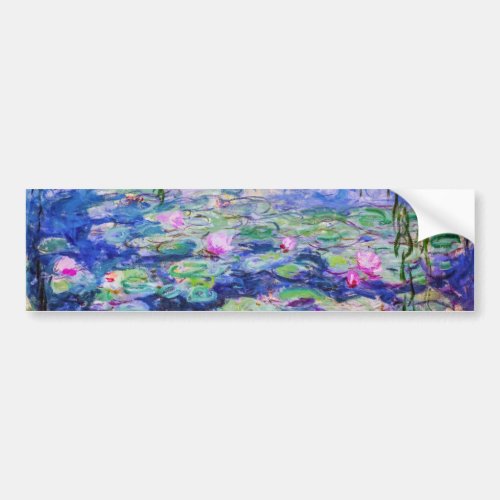 Claude Monet _ Water Lilies  Nympheas 1919 Bumper Sticker