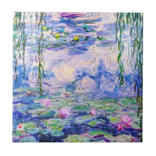 Claude Monet _ Water Lilies  Nympheas 1919 Ceramic Tile