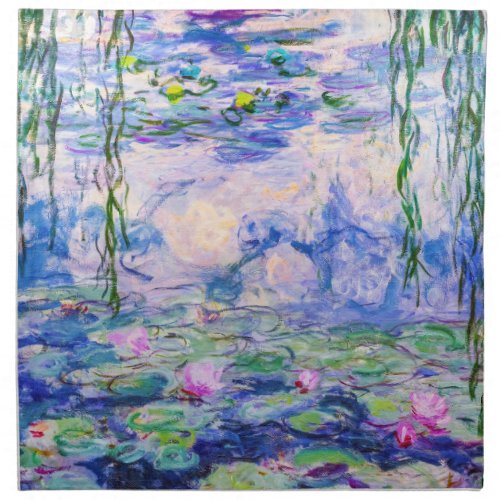 Claude Monet _ Water Lilies  Nympheas 1919 Cloth Napkin