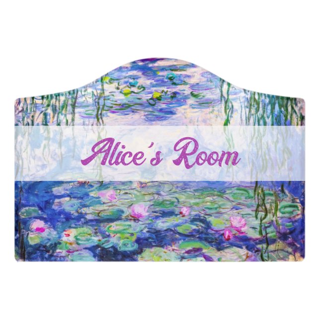 Claude Monet - Water Lilies / Nympheas 1919 Door Sign (Small Crest Front)