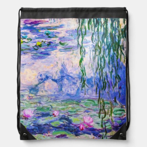 Claude Monet _ Water Lilies  Nympheas 1919 Drawstring Bag