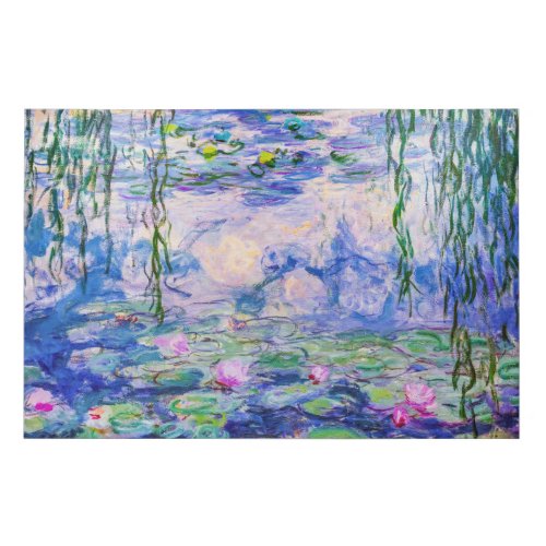 Claude Monet _ Water Lilies  Nympheas 1919 Faux Canvas Print