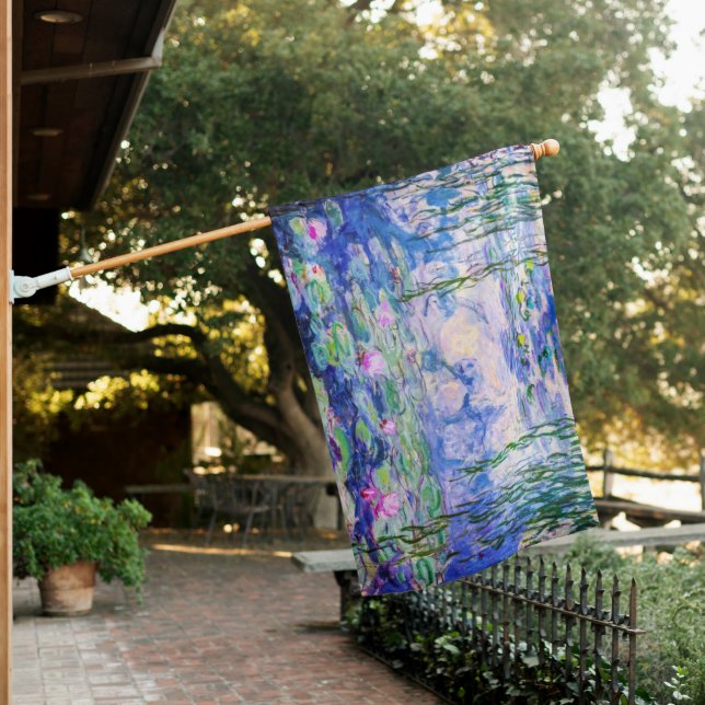 Claude Monet - Water Lilies / Nympheas 1919 House Flag (In SItu)