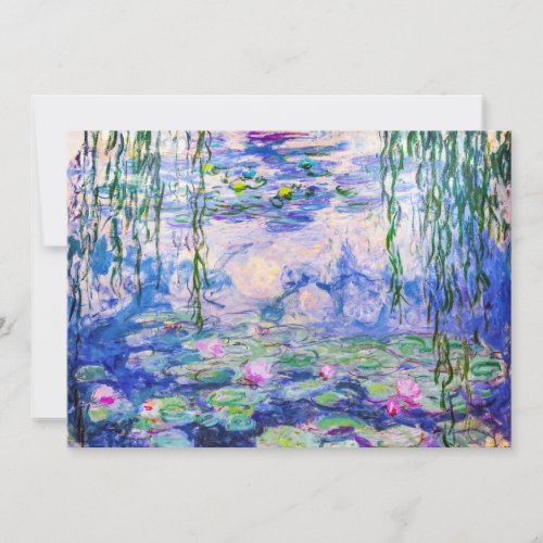 Claude Monet _ Water Lilies  Nympheas 1919 Invitation