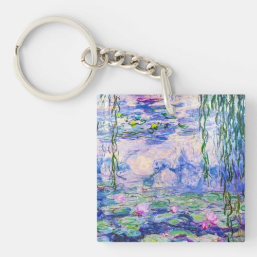 Claude Monet _ Water Lilies  Nympheas 1919 Keychain