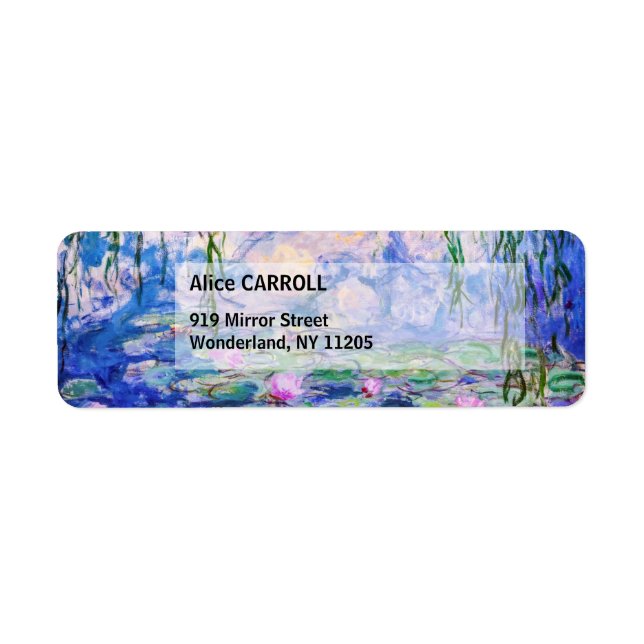 Claude Monet - Water Lilies / Nympheas 1919 Label (Front)