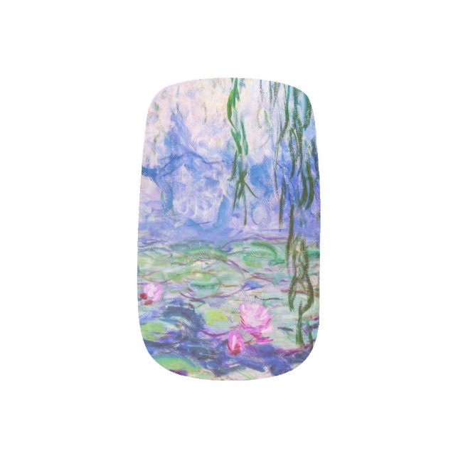 Claude Monet - Water Lilies / Nympheas 1919 Minx Nail Art (Left Thumb)