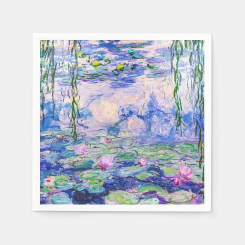 Claude Monet _ Water Lilies  Nympheas 1919 Napkins